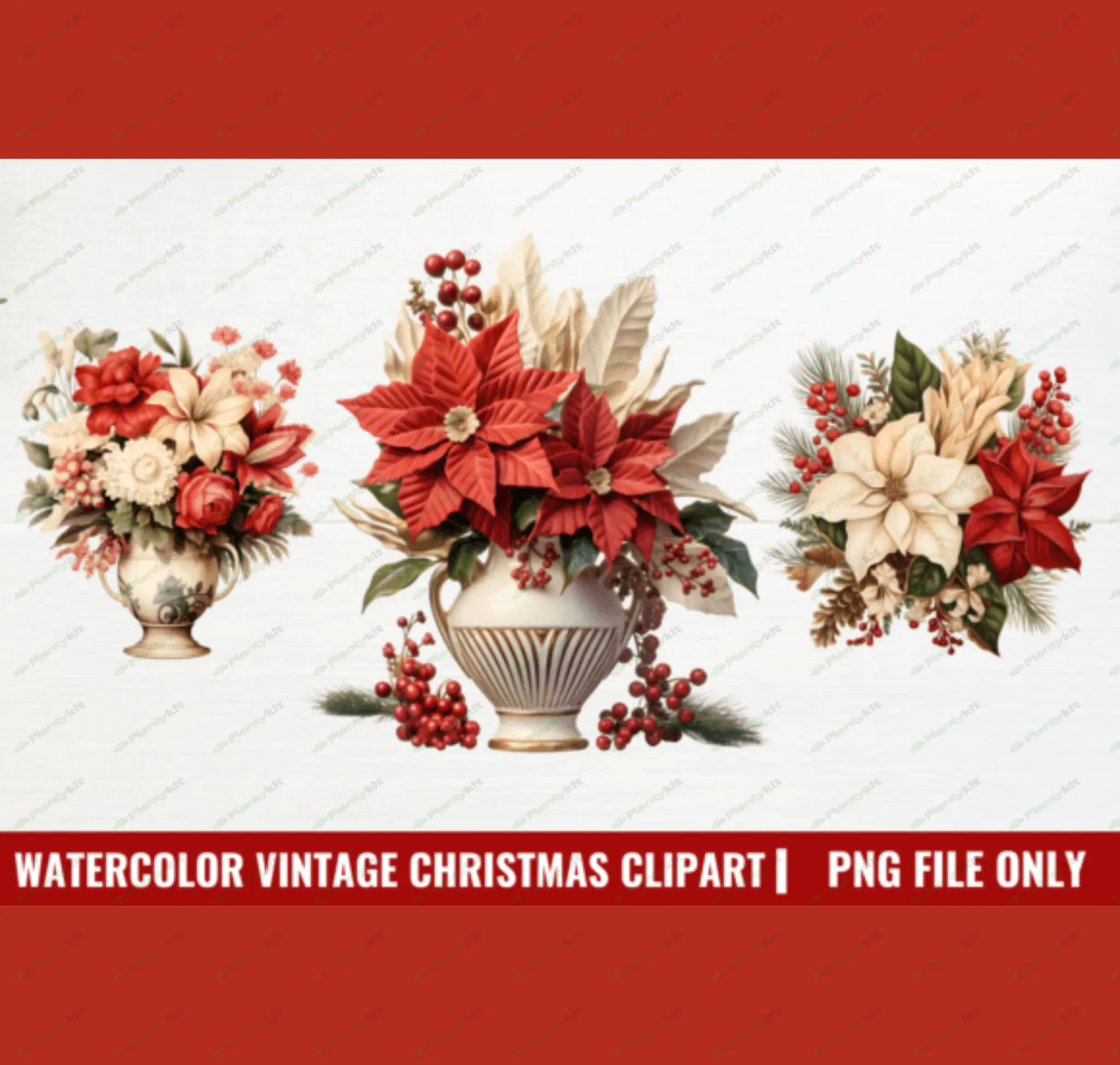 Vintage Watercolor Clipart | Timeless Hand-Painted Graphics for Creative Projects