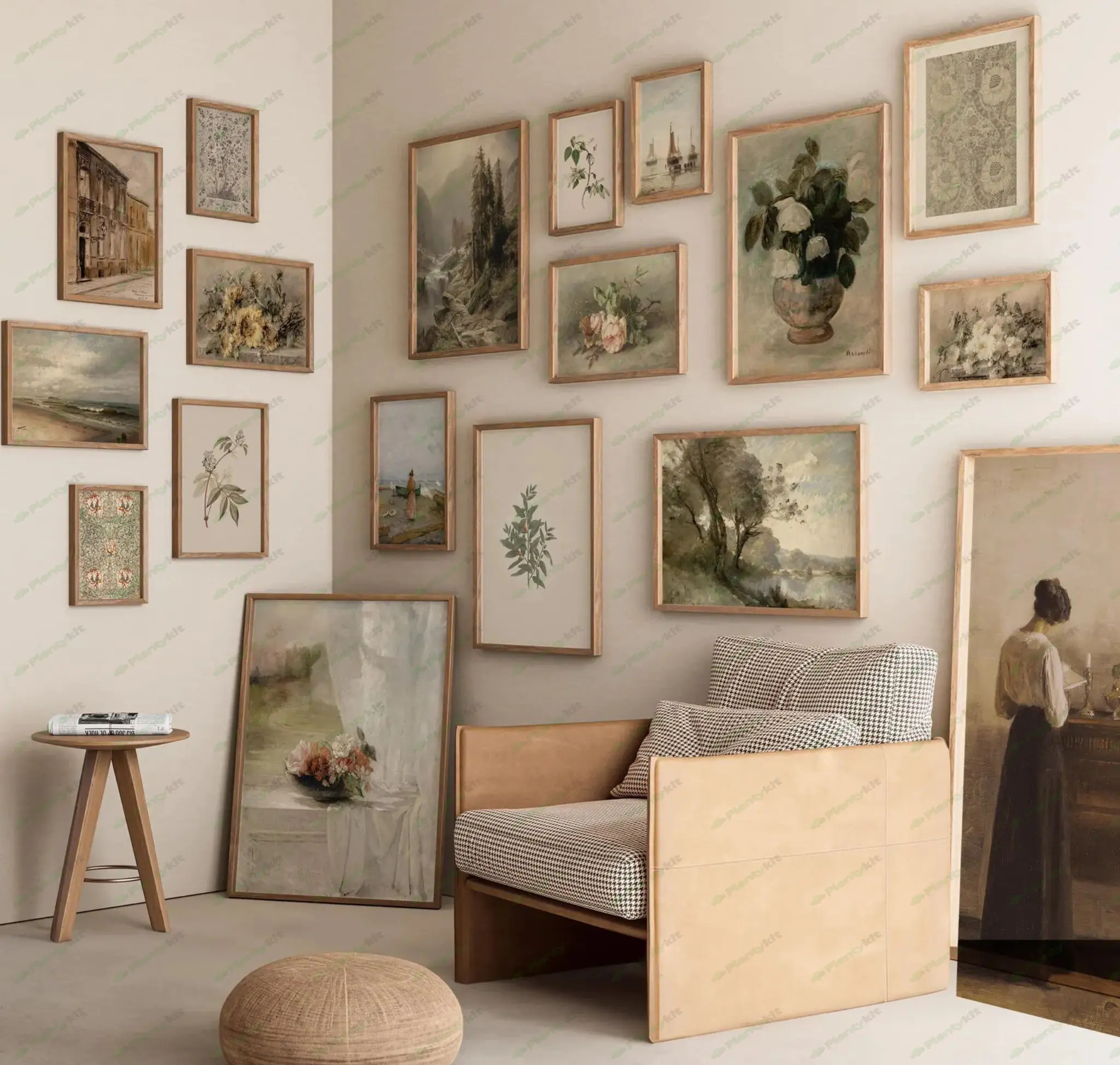 Vintage Wall Art Prints 3,000 Mega Bundle Prints Gallery Wall Prints Set Muted Rustic Landscape Flor