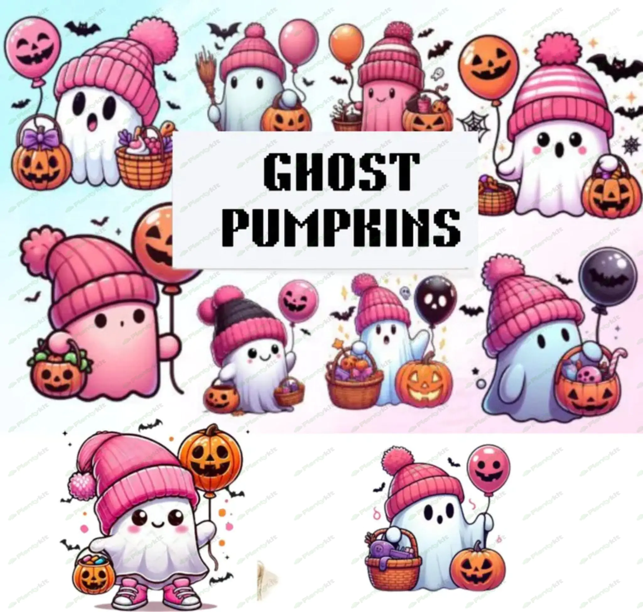 Halloween png, Cute Ghost png, Coffee png, Bougie png, Bougie Ghost, Pumpkin Sublimation Design, Sti