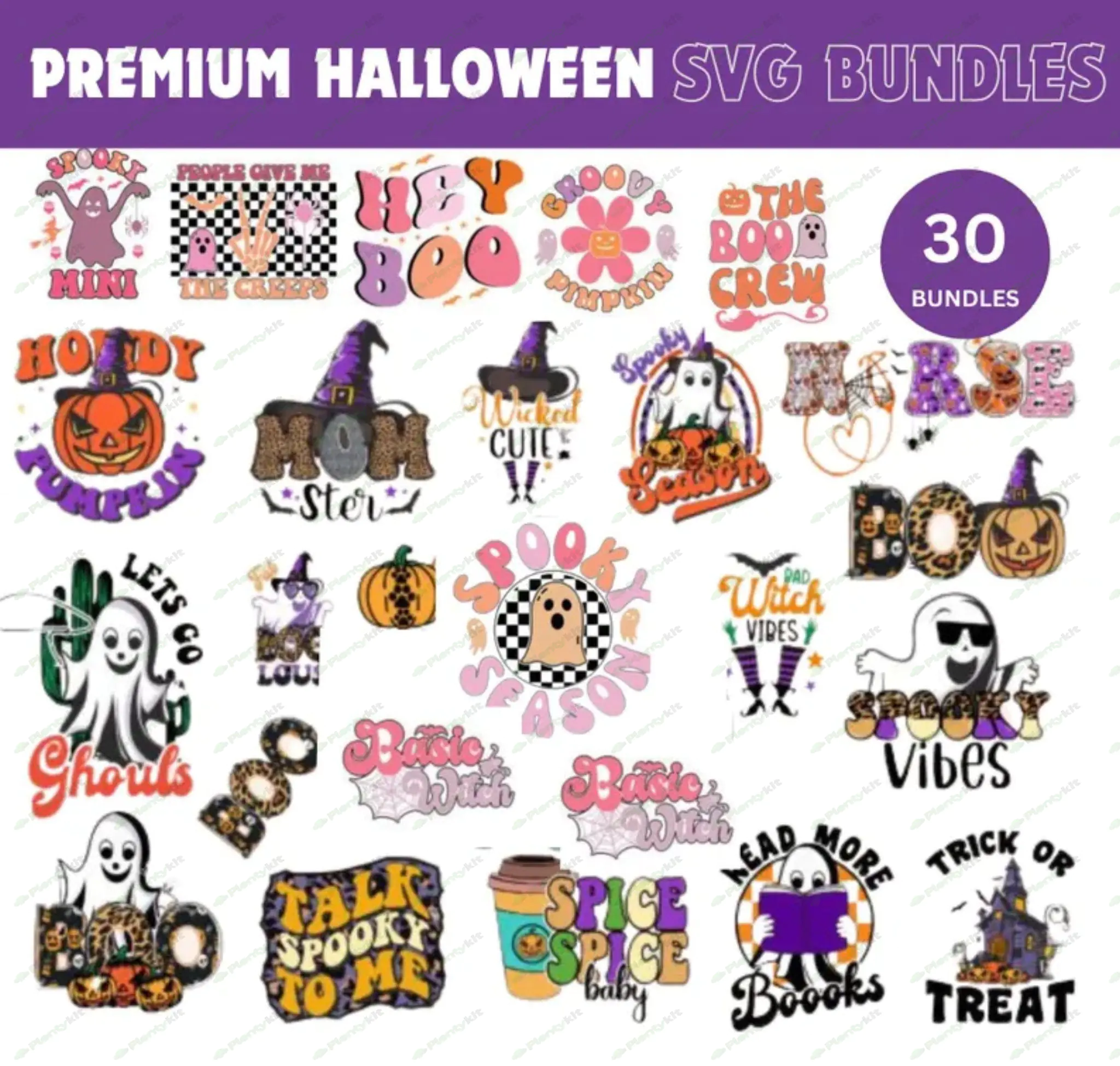 200+ Retro Halloween Bundle PNG, Halloween Bundle, Halloween Png, Spooky Season Png, Fall Png, Retro