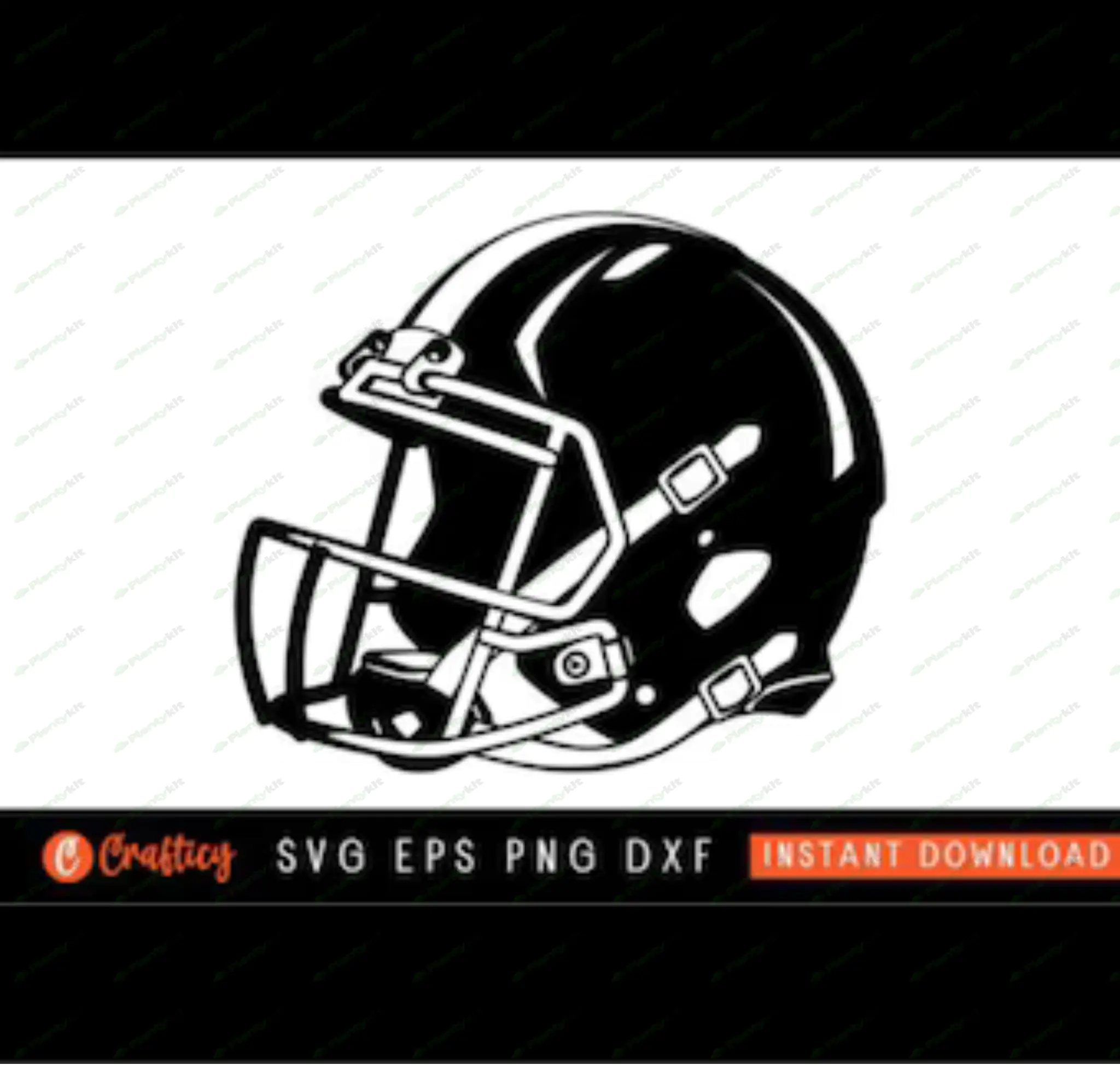 Football Helmet SVG Design, PNG DXF, Great for TShirts, Hats, Stickers, Decals, Party Decorations