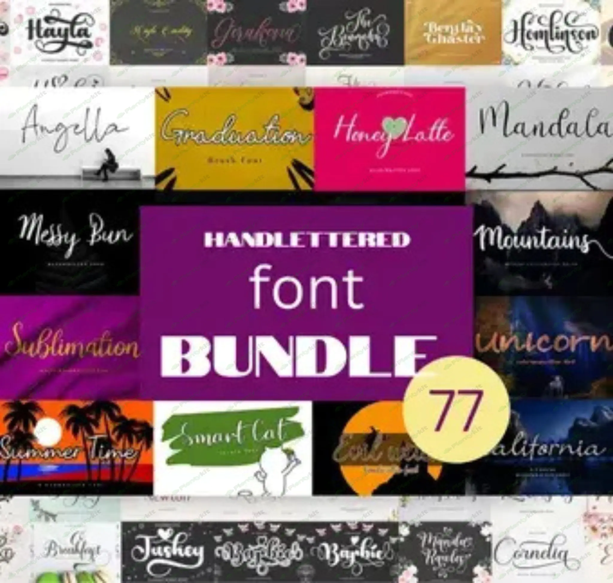 Handlettered Font Bundle - Font Bundle, Handwritten Fonts, Calligraphy Fonts, Script Fonts, Font